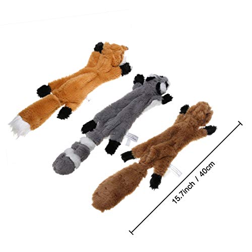 Squeaky Plush Dog Toy Set for Small-Medium Dogs