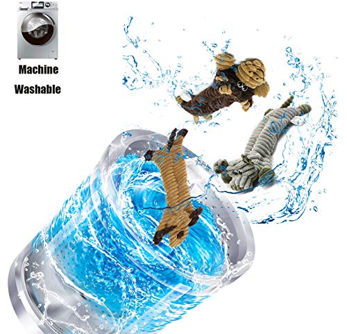 Squeaky Indestructible Dog Toys Bundle for Large and Small Dogs