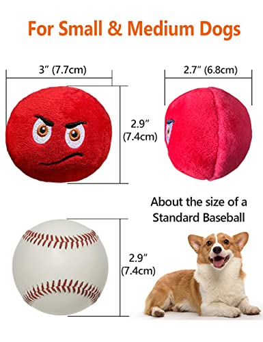Dog Toys, Soft Plush Chew Balls, Interactive Fetch