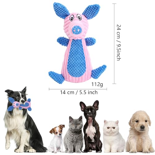 Pig Squeaky Plush Toy for Small-Medium Dogs