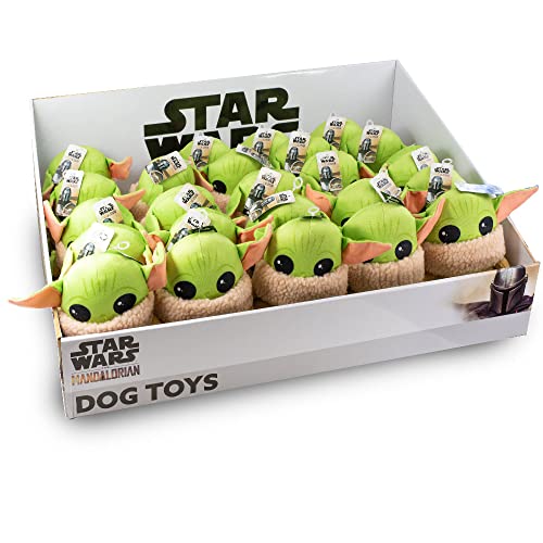 Mandalorian Baby Yoda Dog Toy, Plush Squeaker, All Breeds