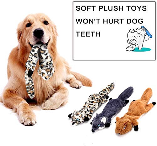Newthinking Squeaky Dog Toys 5 Pack Plush for Dogs