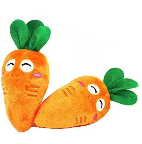 Emwel Squeaky Plush Puppy Toy Set for Small Dogs