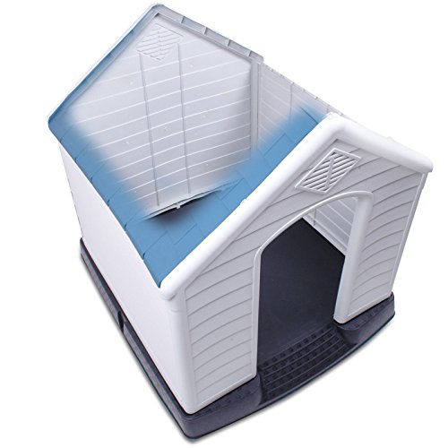 Large durable plastic dog kennel for indoors and outdoors