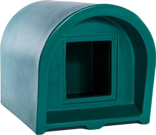 Durable Outdoor Dog House in Dark Green Color