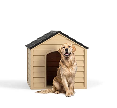 Durable Outdoor Brown Plastic Dog Kennel Pet Shelter