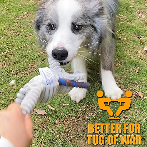 Elephant Plush Squeaky Dog Rope Toy