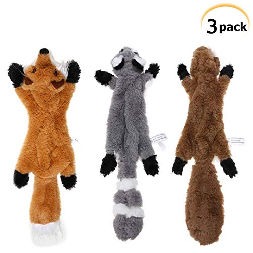 Squeaky Plush Dog Toy Set for Small-Medium Dogs