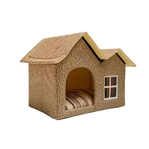 Ruixf Weatherproof Foldable Dog Cat Kennel - 55x40x42 cm