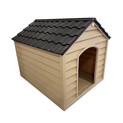 Durable Outdoor Brown Plastic Dog Kennel Pet Shelter