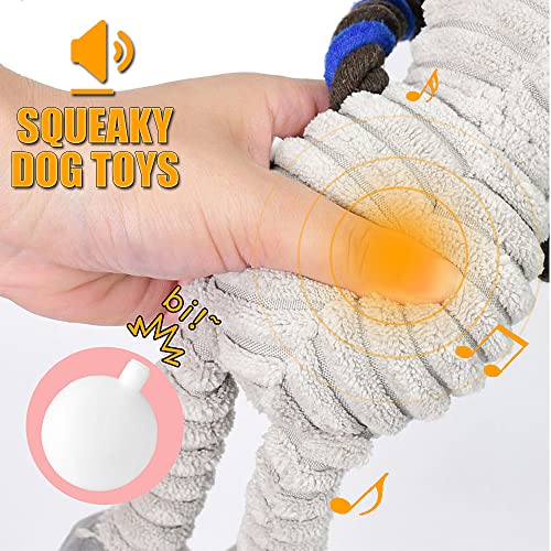 Elephant Plush Squeaky Dog Rope Toy