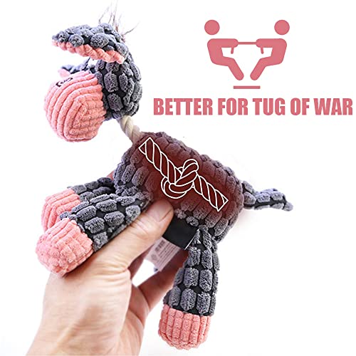 Plush Squeaky Donkey Dog Toys for Small/Medium Dogs