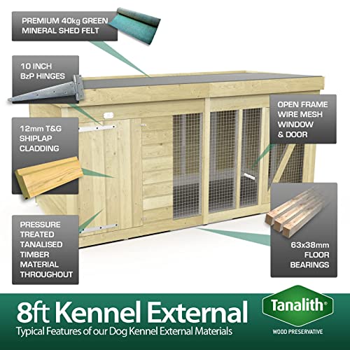 8ft x 4ft Dog Kennel: Quick Delivery