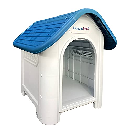 Outdoor Blue Plastic Dog Kennel Pet House Shelter