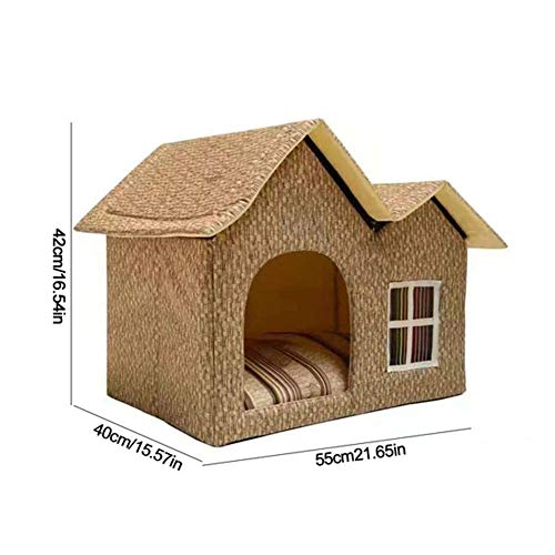 Ruixf Weatherproof Foldable Dog Cat Kennel - 55x40x42 cm