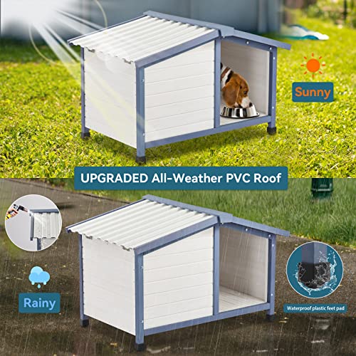 Petsfit Outdoor Wooden Dog House with Waterproof Roof
