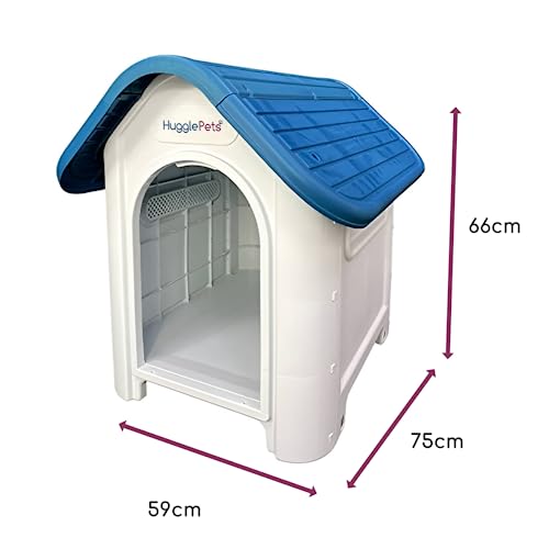 Outdoor Blue Plastic Dog Kennel Pet House Shelter