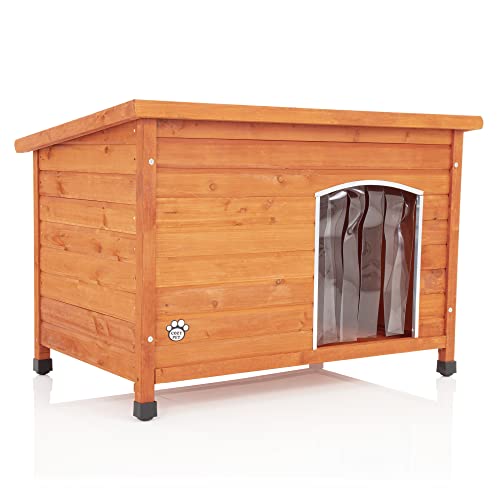 Cozy Insulated Wooden Dog Kennel - Medium Size