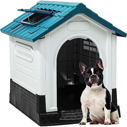 YITAHOME Blue Plastic Dog Kennel for Indoor/Outdoor Use