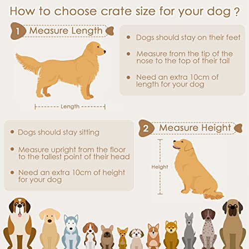 Rustic Brown Large Dog Crate with Drawer Storage