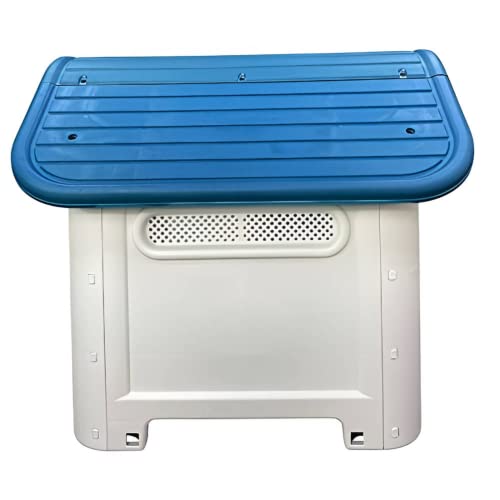Outdoor Blue Plastic Dog Kennel Pet House Shelter