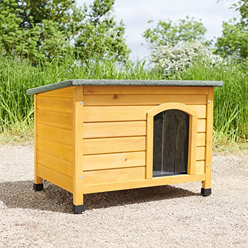 Wooden Dog House with Lift-Up Roof for Small Breeds
