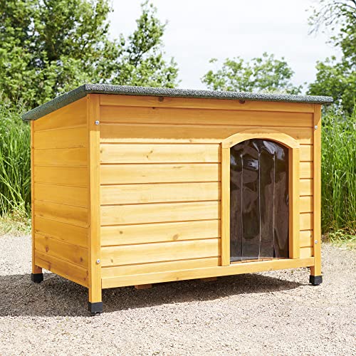 FeelGoodUK Medium Wooden Dog Kennel with Lift-Up Roof
