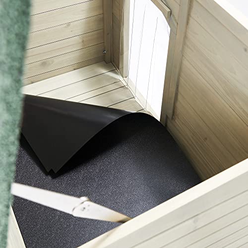 Sage Grey Wooden Dog Kennel with Lift-Up Roof