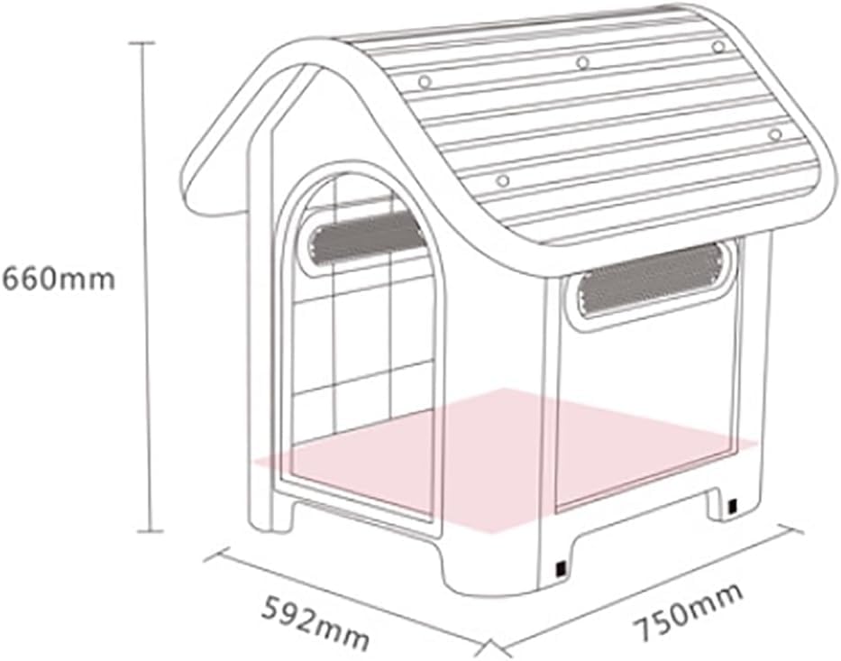 Lanco Small Dog Kennel: Indoor/Outdoor, Ventilated, Durable. Blue/White