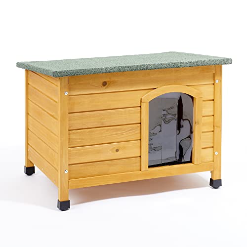 Wooden Dog House with Lift-Up Roof for Small Breeds