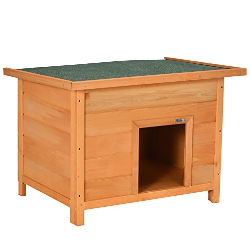 PawHut Wooden Elevated Dog Kennel with Open Top
