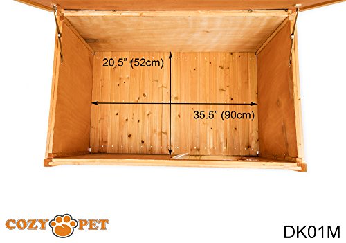 Cozy Insulated Wooden Dog Kennel - Medium Size