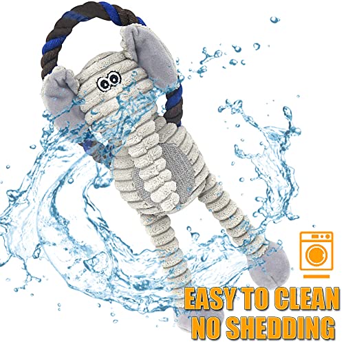 Elephant Plush Squeaky Dog Rope Toy