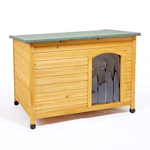 FeelGoodUK Medium Wooden Dog Kennel with Lift-Up Roof