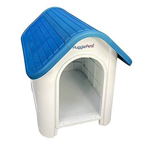 Outdoor Blue Plastic Dog Kennel Pet House Shelter