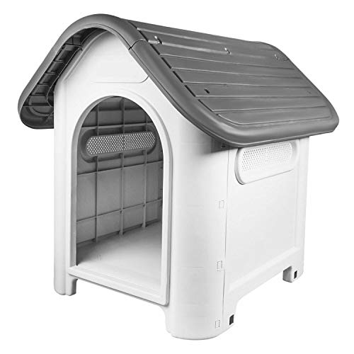 Plastic Dog Cat Pet Kennel House Indoor/Outdoor Shelter