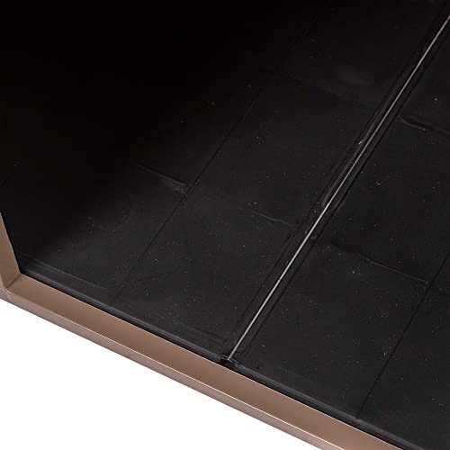 Large Plastic Dog Kennel Pet Shelter - Mocha/Chocolate