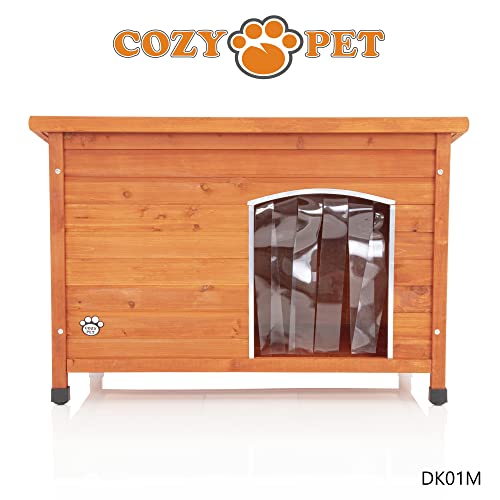 Cozy Insulated Wooden Dog Kennel - Medium Size