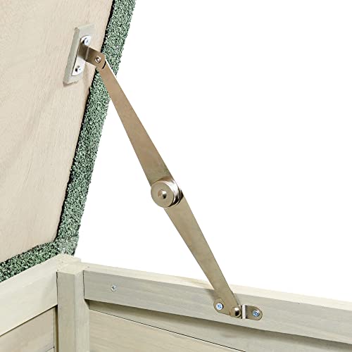 Sage Grey Wooden Dog Kennel with Lift-Up Roof