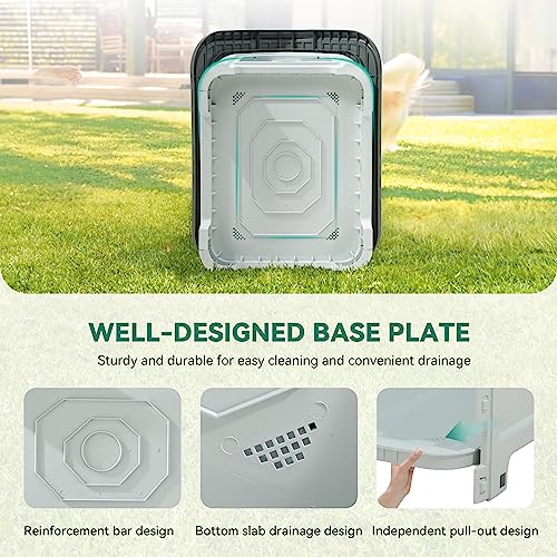 YITAHOME Water Resistant Plastic Dog House, Grey (75×59.2×66 cm)