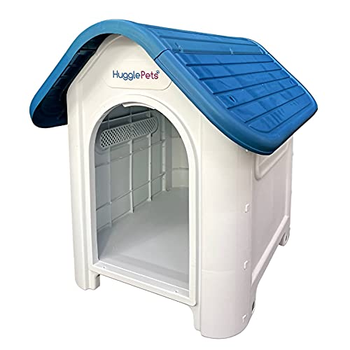 Outdoor Blue Plastic Dog Kennel Pet House Shelter