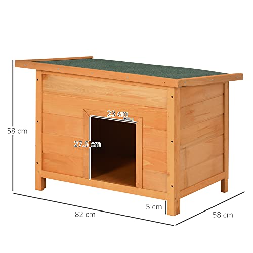 PawHut Wooden Elevated Dog Kennel with Open Top