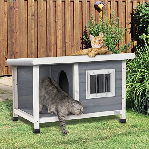 Outdoor Wooden Dog House with Steel Window