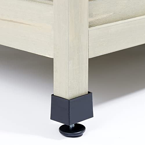 Sage Grey Wooden Dog Kennel with Lift-Up Roof