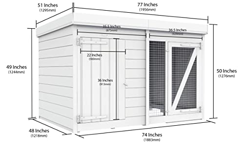 6x4 ft Spacious Dog Kennel - Quick Delivery