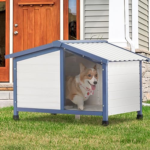 Petsfit Outdoor Wooden Dog House with Waterproof Roof