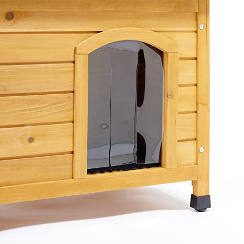 Wooden Dog House with Lift-Up Roof for Small Breeds