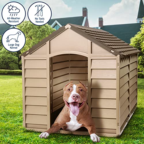 Mocha/Brown Large Dog House/Kennel by Starplast