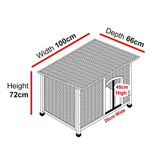 FeelGoodUK Large Twin Wall Plastic Dog Kennel