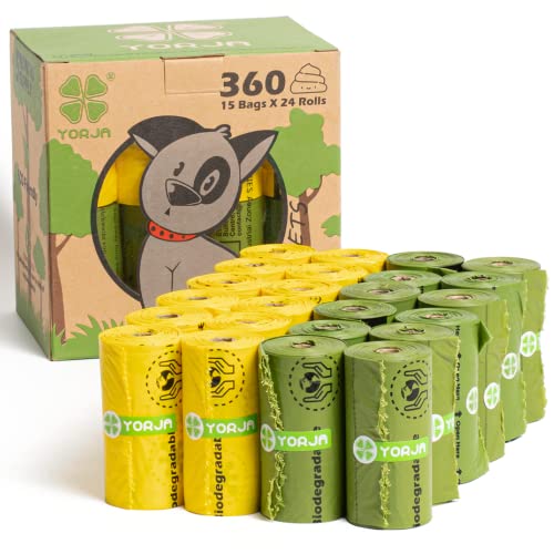 YORJA 360 Extra Strong Biodegradable Dog Poop Bags
